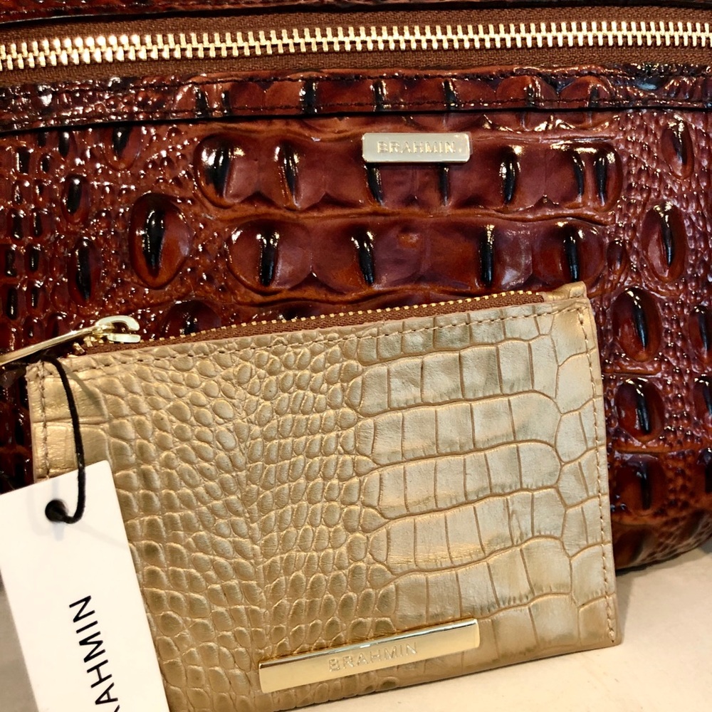 $245 Brahmin Belt Bag NWT Pecan PLUS NWT COIN!